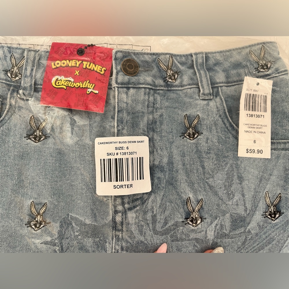 Cakeworthy Bugs Denim Skirt